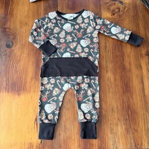 Festive Black and Red Baby romper
